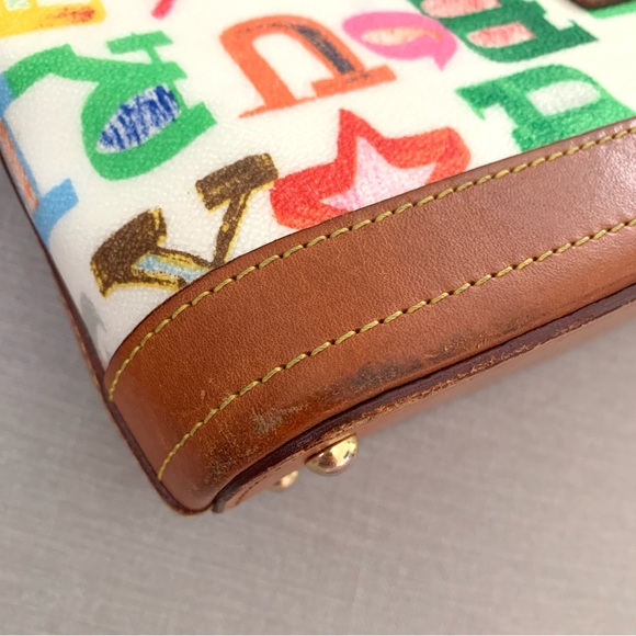 DOONEY & BOURKE Rainbow Lettering Pebble Grain Leather Hobo Bag - Picture 5 of 15